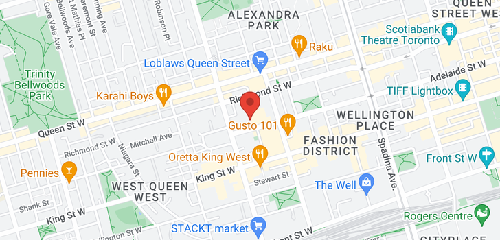 map of #821 -525 ADELAIDE ST